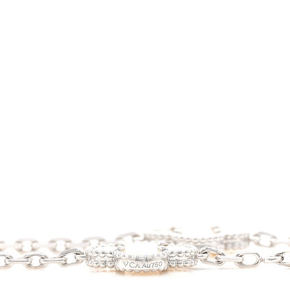 Van Cleef & Arpels 18K White Gold Mother of Pearl 10 Motifs Vintage Alhambra Necklace 5 of 7