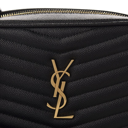 Saint Laurent Grain De Poudre Matelasse Monogram Mini Lou Camera Bag Black 10 of 10