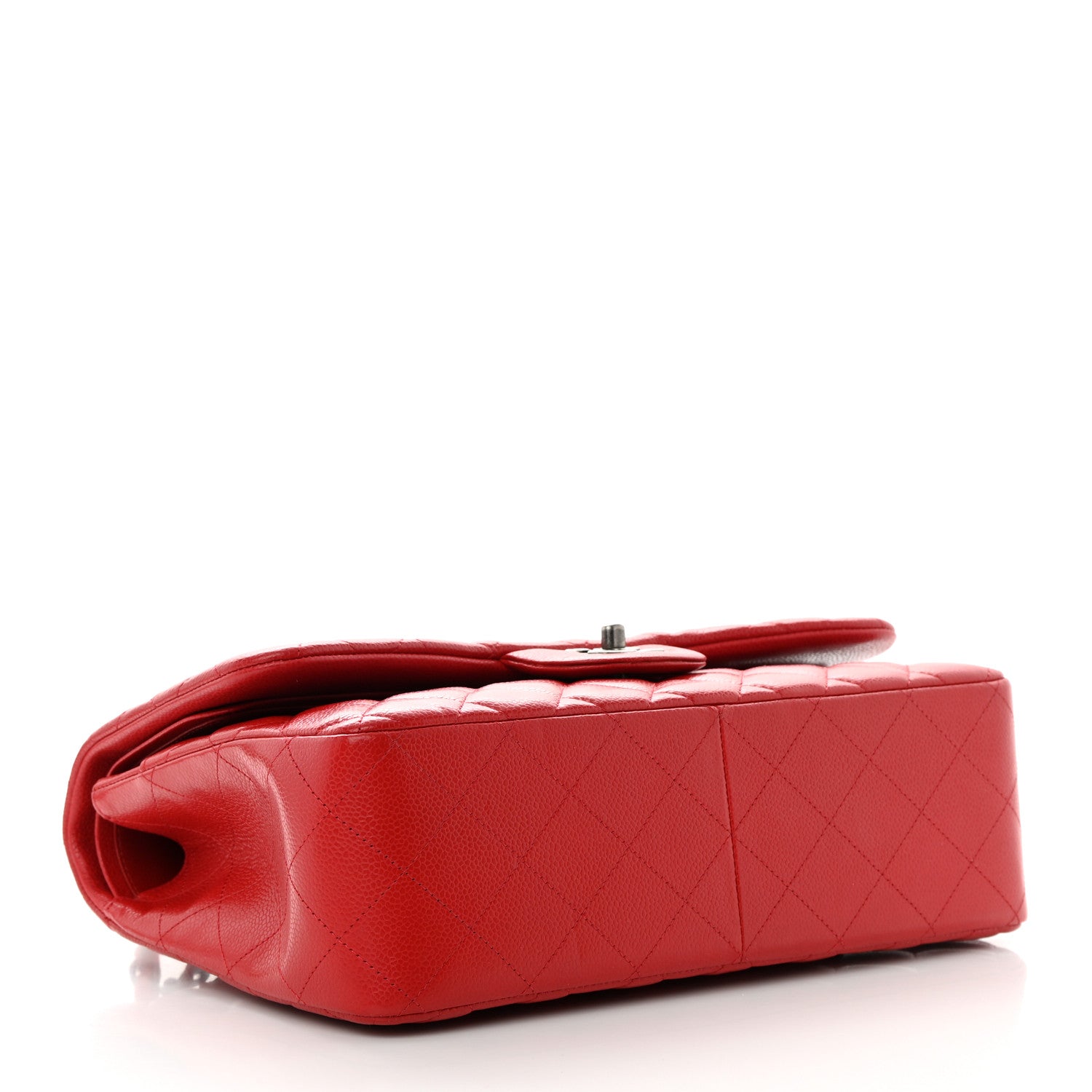 Chanel Caviar Quilted Jumbo Double Flap Red 4 of 12