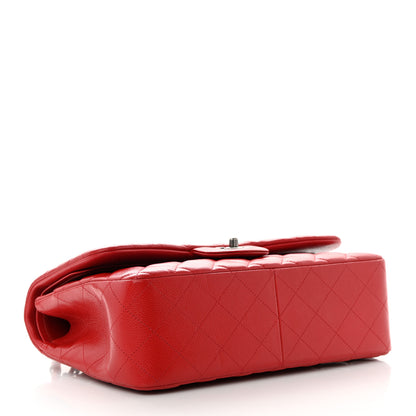 Chanel Caviar Quilted Jumbo Double Flap Red 4 of 12
