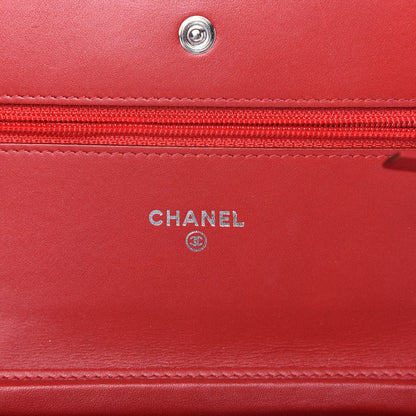 Chanel Patent Quilted Brilliant Wallet On Chain WOC Red 8 of 12