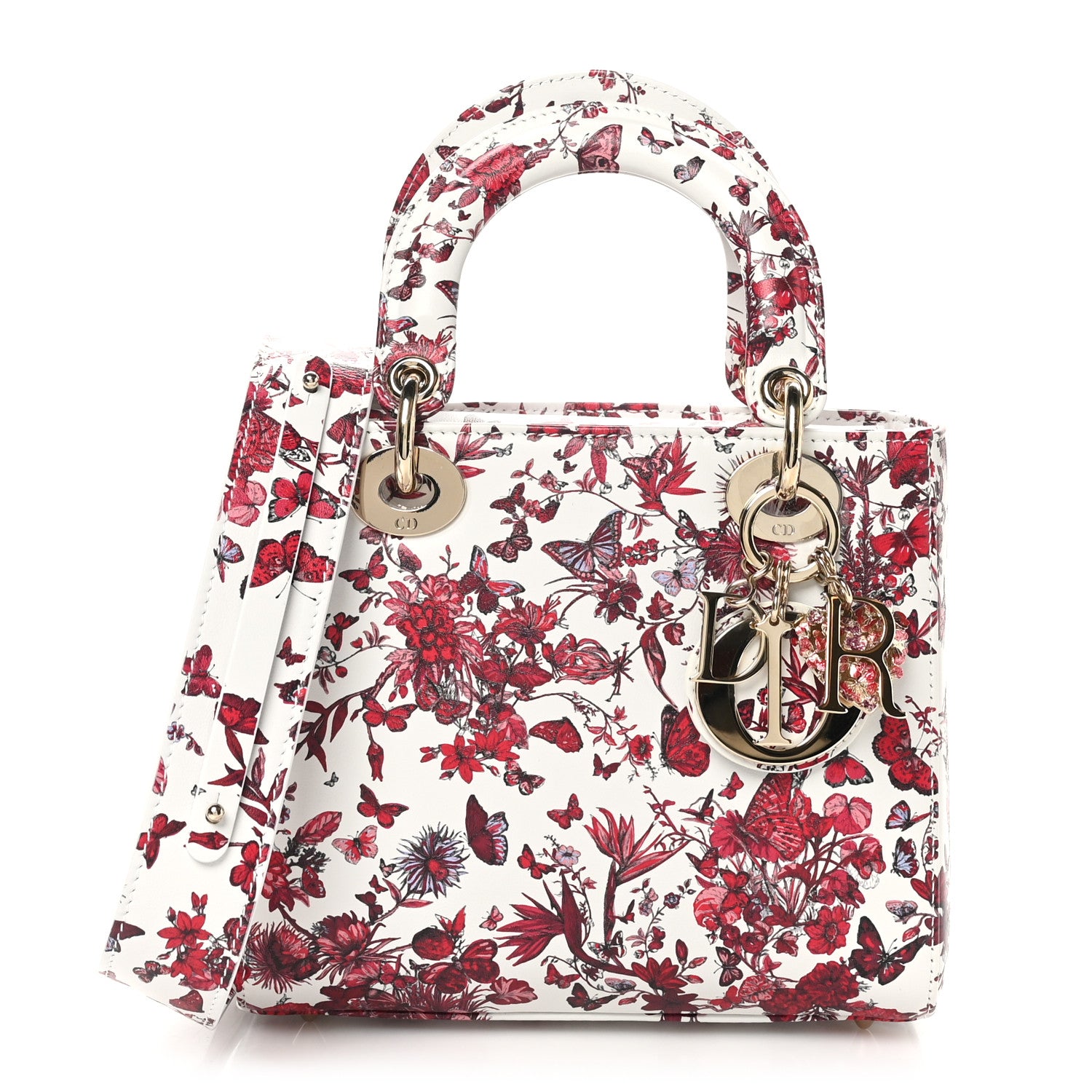 Christian Dior Calfskin Le Coeur Des Papillons Small My ABCDior Lady Dior White Multicolor 1 of 10