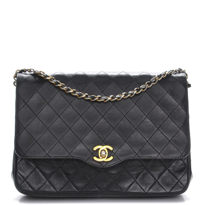 Chanel Lambskin Quilted Small Single Flap Black 1 of 8
