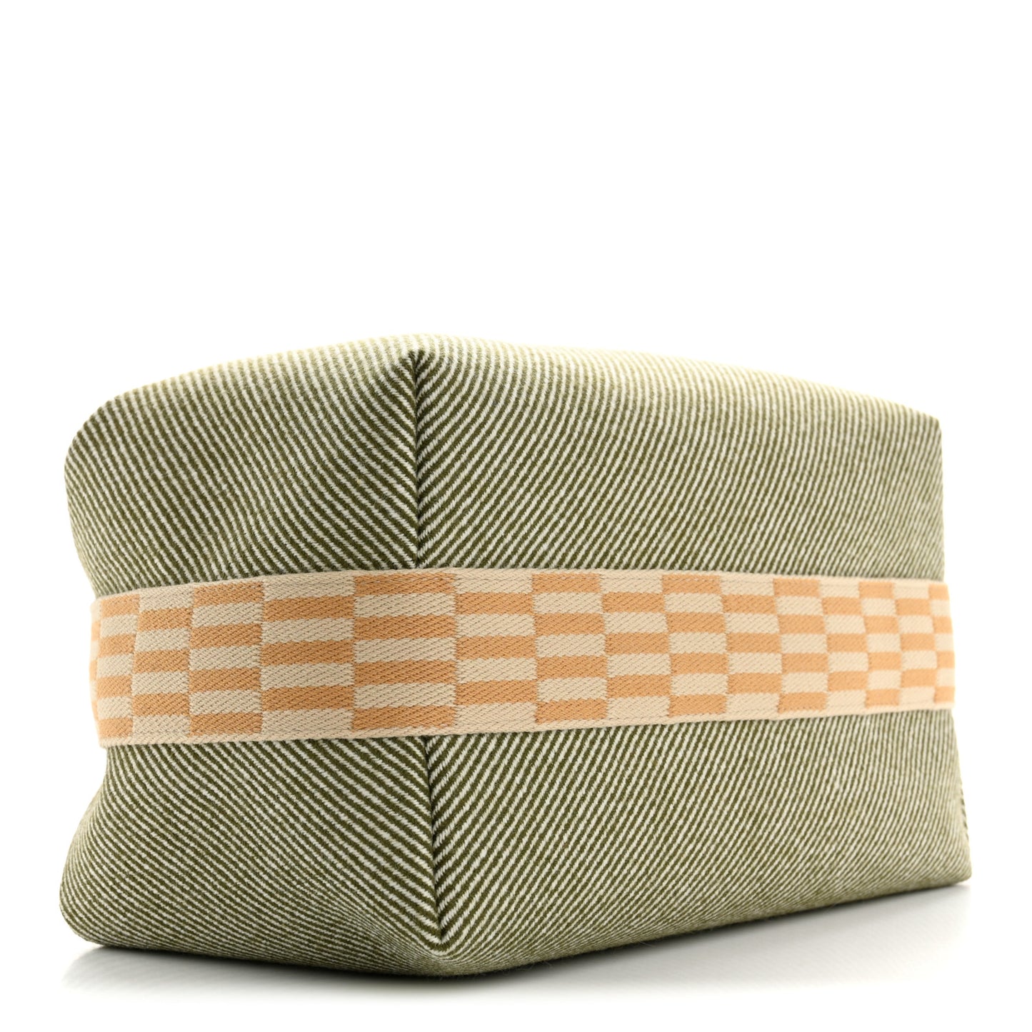 Wool Large Bride-A-Brac H Natte Pouch Vert Foret