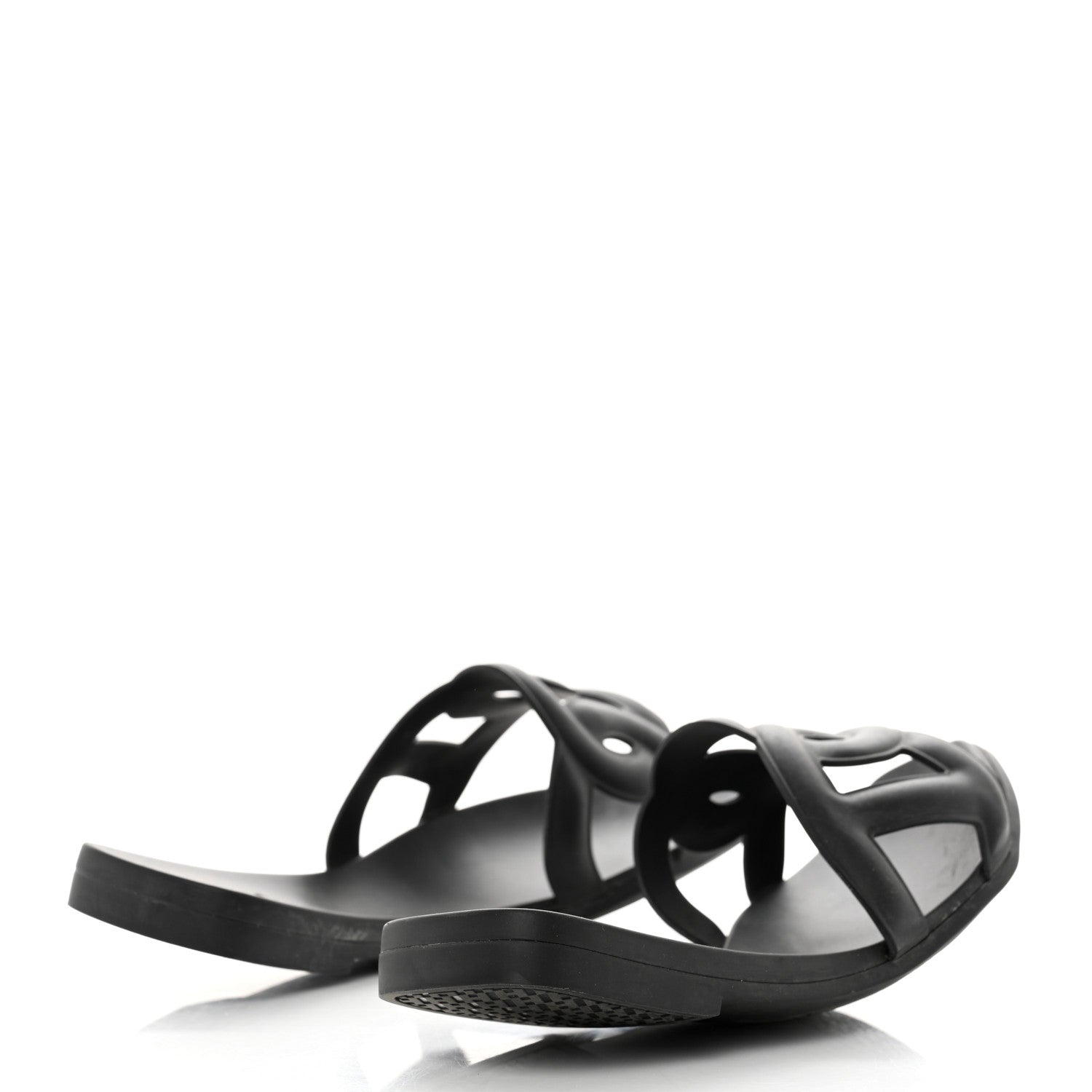 Hermes Rubber Aloha Sandals 36 Black 4 of 9