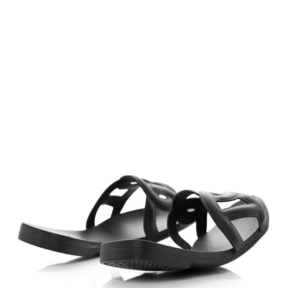 Hermes Rubber Aloha Sandals 36 Black 4 of 9