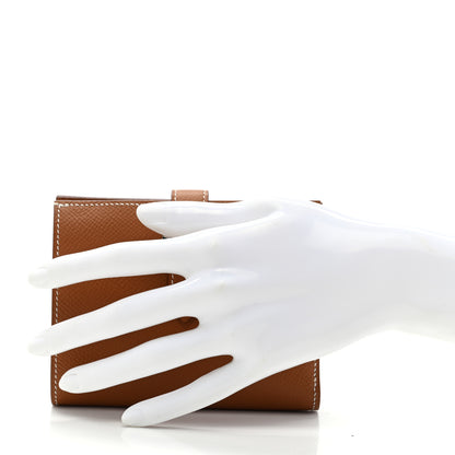 Hermes Epsom Bearn Compact Wallet Gold 2 of 7
