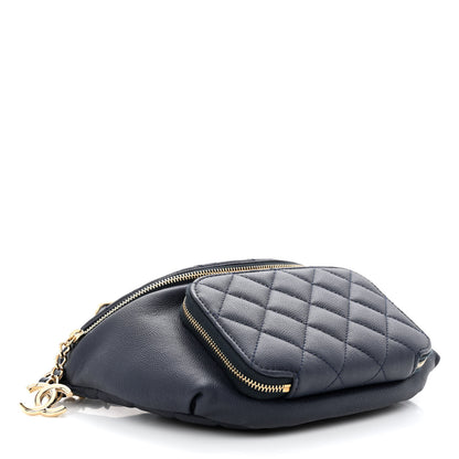 Chanel Caviar Quilted Business Affinity Waist Belt Bag Navy 4 of 10