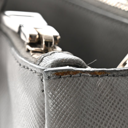 Prada Saffiano Lux Medium Galleria Double Zip Tote Grey 16 of 18