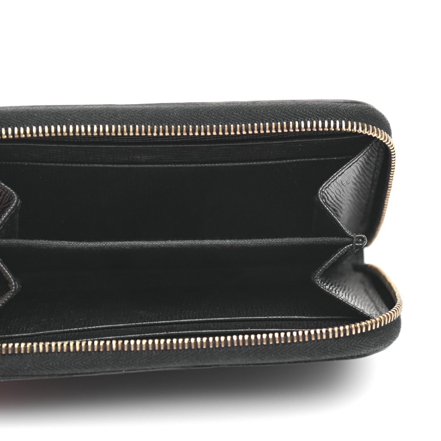 Fendi Vitello Elite Crystal Monster Eyes Mini Zip Around Wallet Black 5 of 8