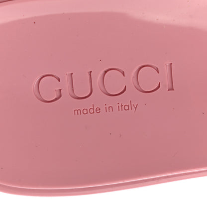 Gucci Rubber Gucci Logo Womens Platform 20/60mm Slide Sandals 40 Wild Rose 7 of 8