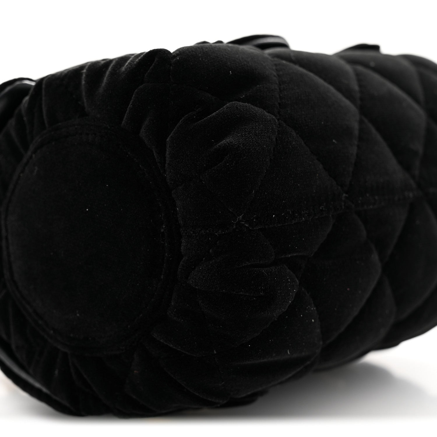 Chanel Velvet Quilted Mini Top Handle Flap Black 9 of 11