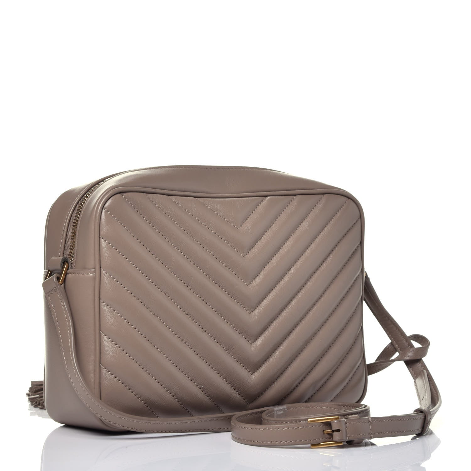 Saint Laurent Calfskin Matelasse Monogram Lou Camera Bag Dusty Grey 3 of 9