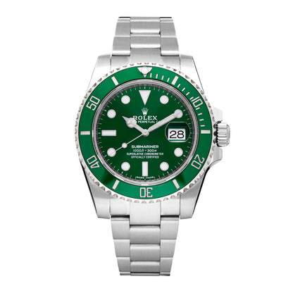 Rolex Stainless Steel 40mm Oyster Perpetual Submariner Date Hulk Watch Green 116610LV 1 of 5
