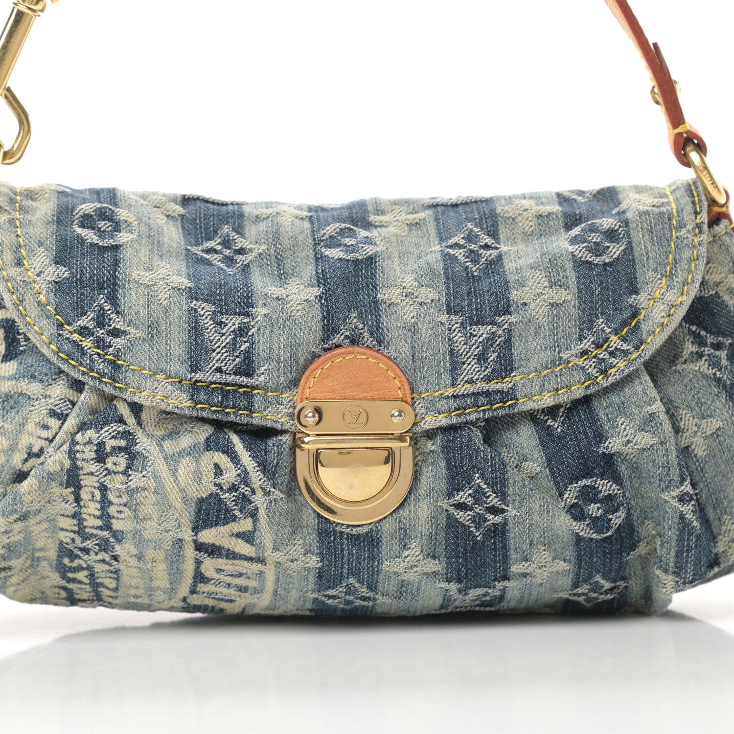 Louis Vuitton Monogram Denim Mini Pleaty Blue 8 of 11