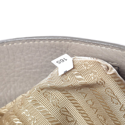 Prada Vitello Daino Side Pocket Hobo Pomice 9 of 17