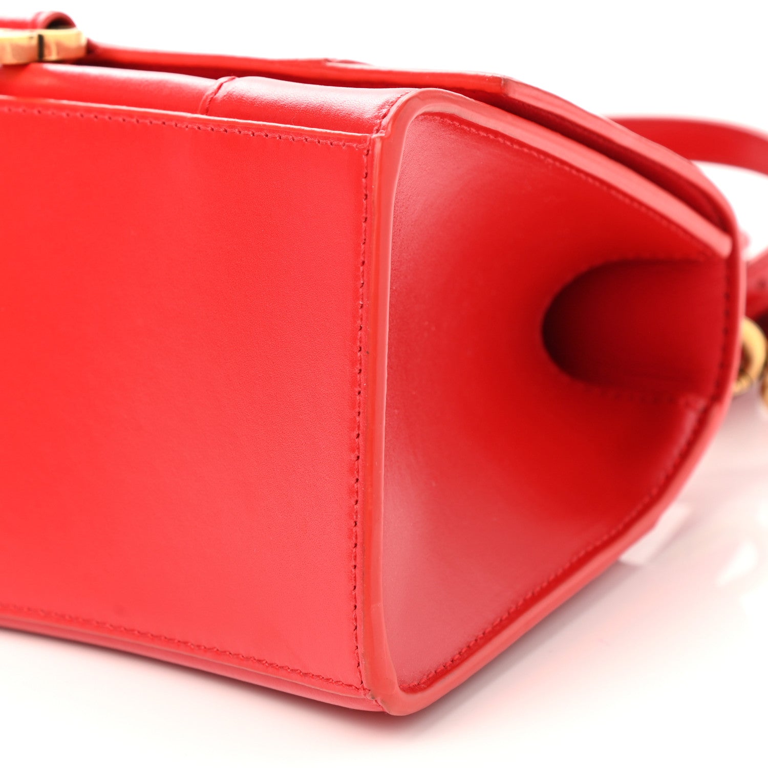 Balenciaga Shiny Box Calfskin Small Hourglass Top Handle Bag Bright Red 10 of 10