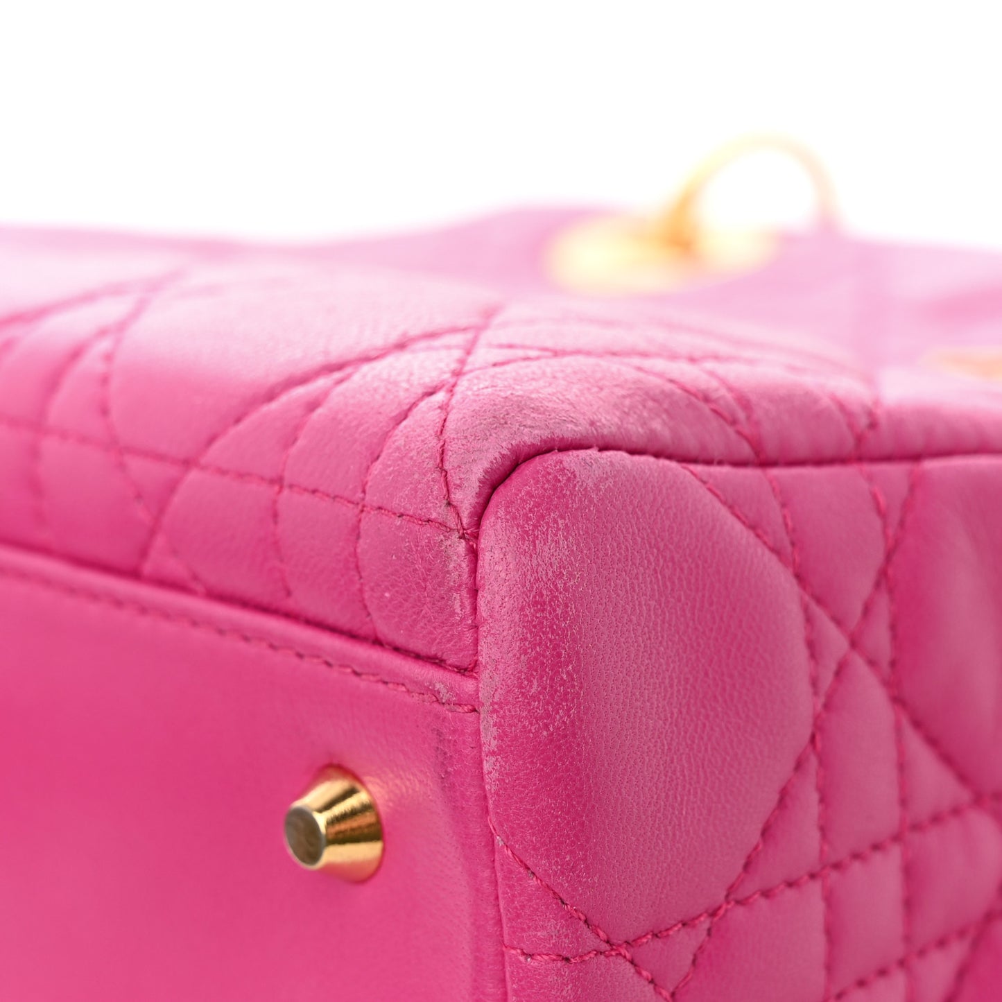 Lambskin Cannage Medium Lady Dior Pink