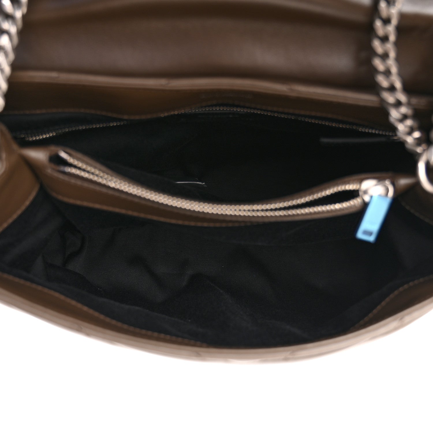 Saint Laurent Calfskin Y Quilted Monogram Medium Loulou Chain Satchel Faggio 5 of 10