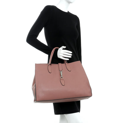 Gucci Soft Calfskin Medium Jackie Top Handle Bag Antique Rose 2 of 14