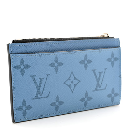 Louis Vuitton Monogram Taiga Coin Card Holder Denim 3 of 6