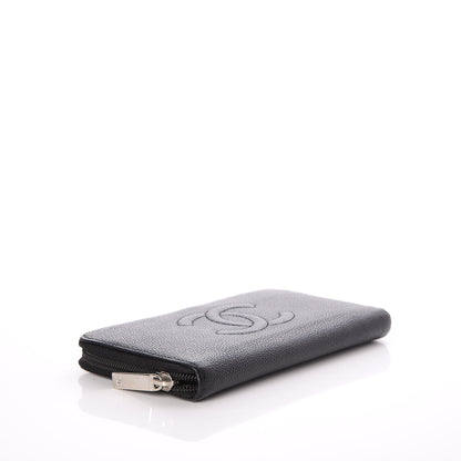 Chanel Caviar Large Timeless CC Zip Around Wallet Black 4 of 8