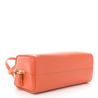 Prada Saffiano Lux Bauletto Papaya 4 of 11