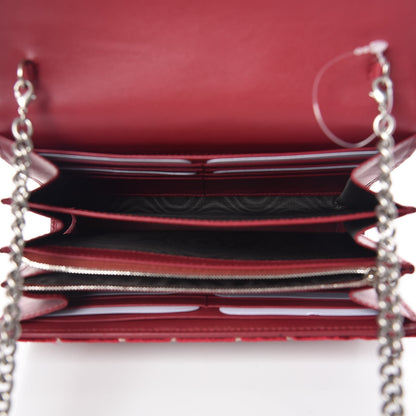 Gucci Velvet GG Monogram Mini Dionysus Chain Wallet Red Cipria 7 of 11