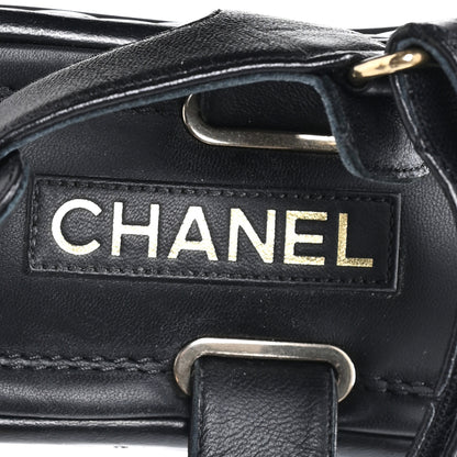 Chanel Lambskin Quilted Platform Sandals 38.5 Black 8 of 9