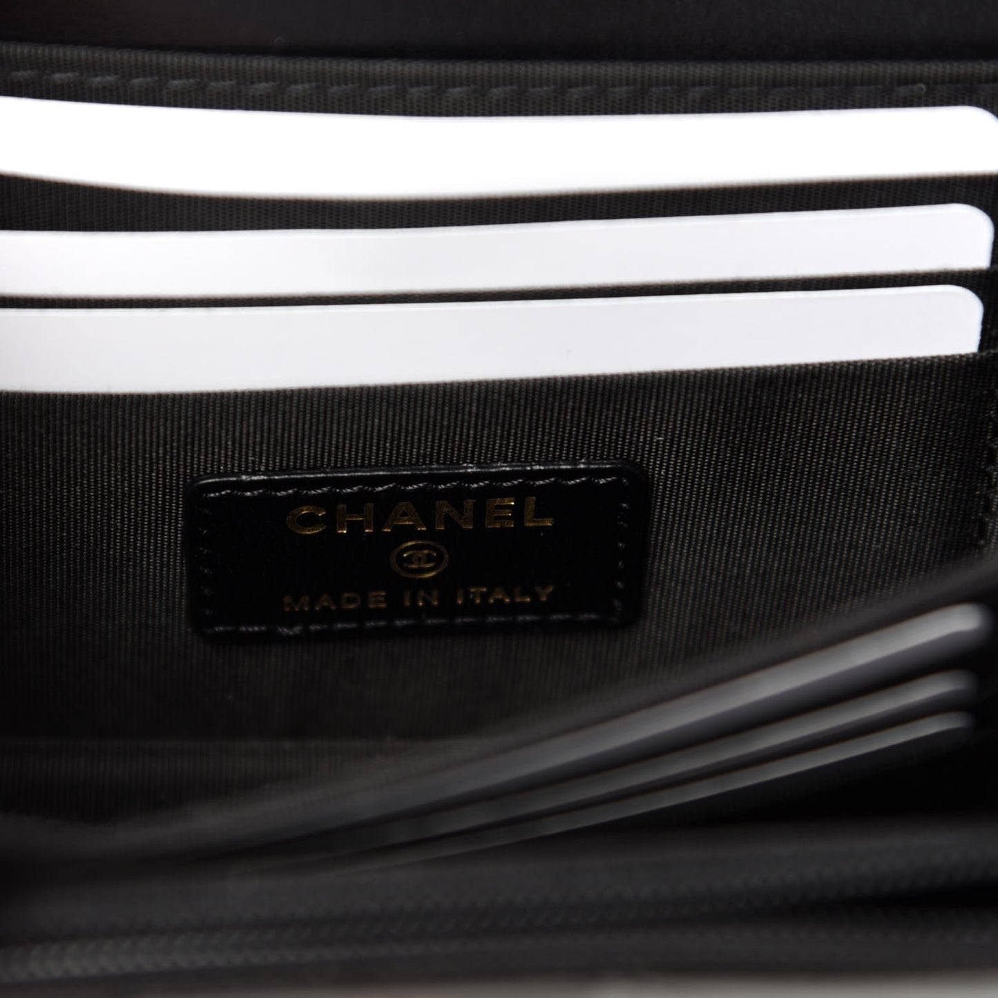 Lambskin Quilted Mini Trendy CC Wallet On Chain WOC Black