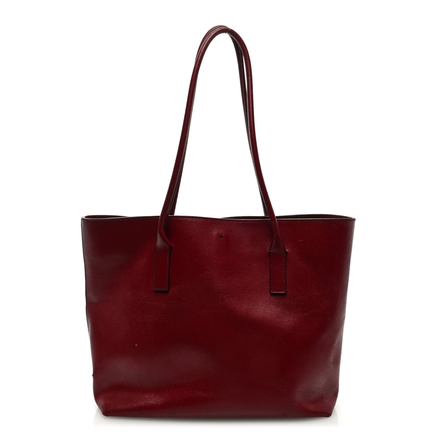 Calfskin Shopper Tote Red