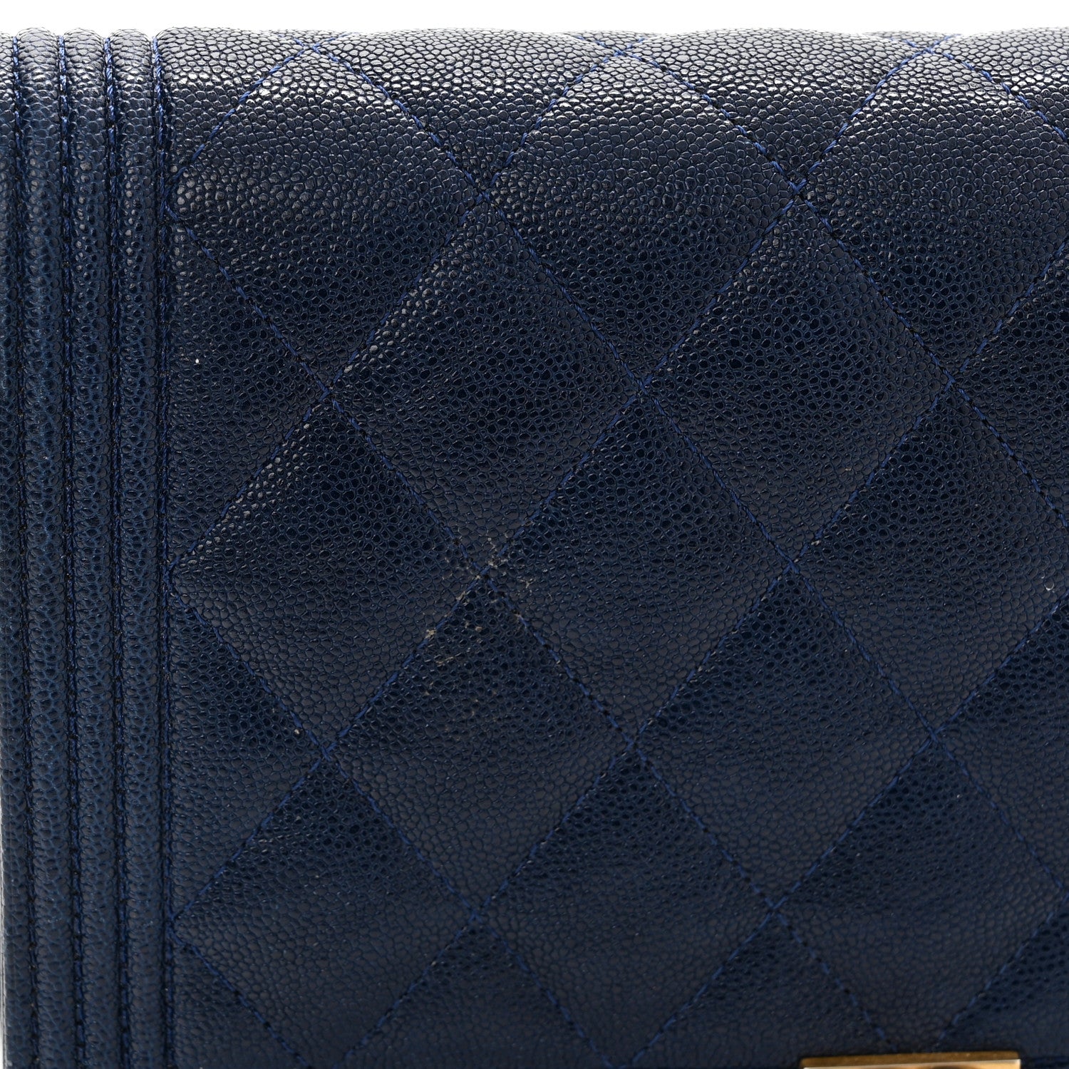 Chanel Caviar Quilted Boy Wallet On Chain WOC Navy 13 of 13