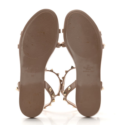Valentino Garavani PVC Jelly Rockstud Caged Sandals 38 Poudre 5 of 9