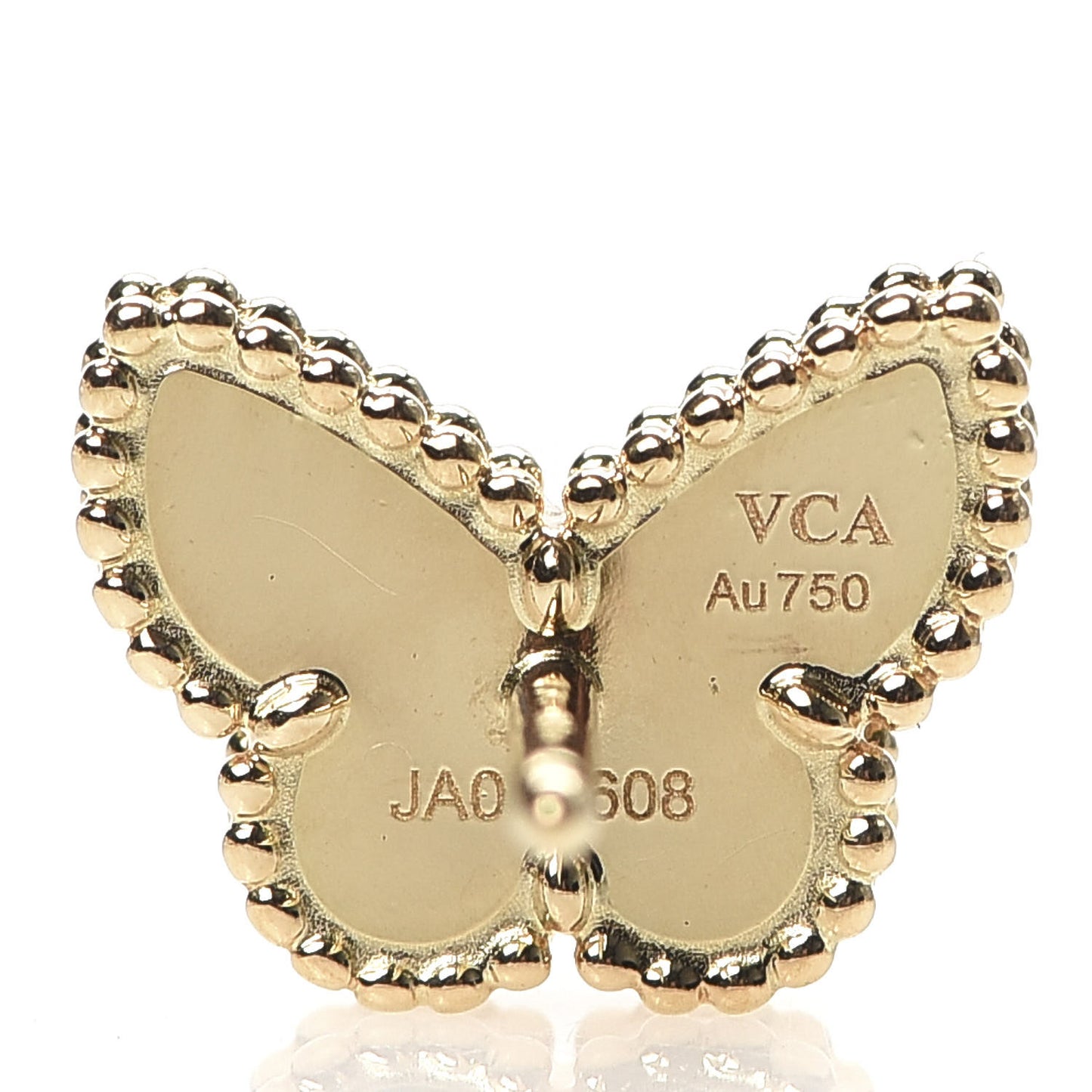 18K Yellow Gold Mother of Pearl Sweet Alhambra Butterfly Earrings