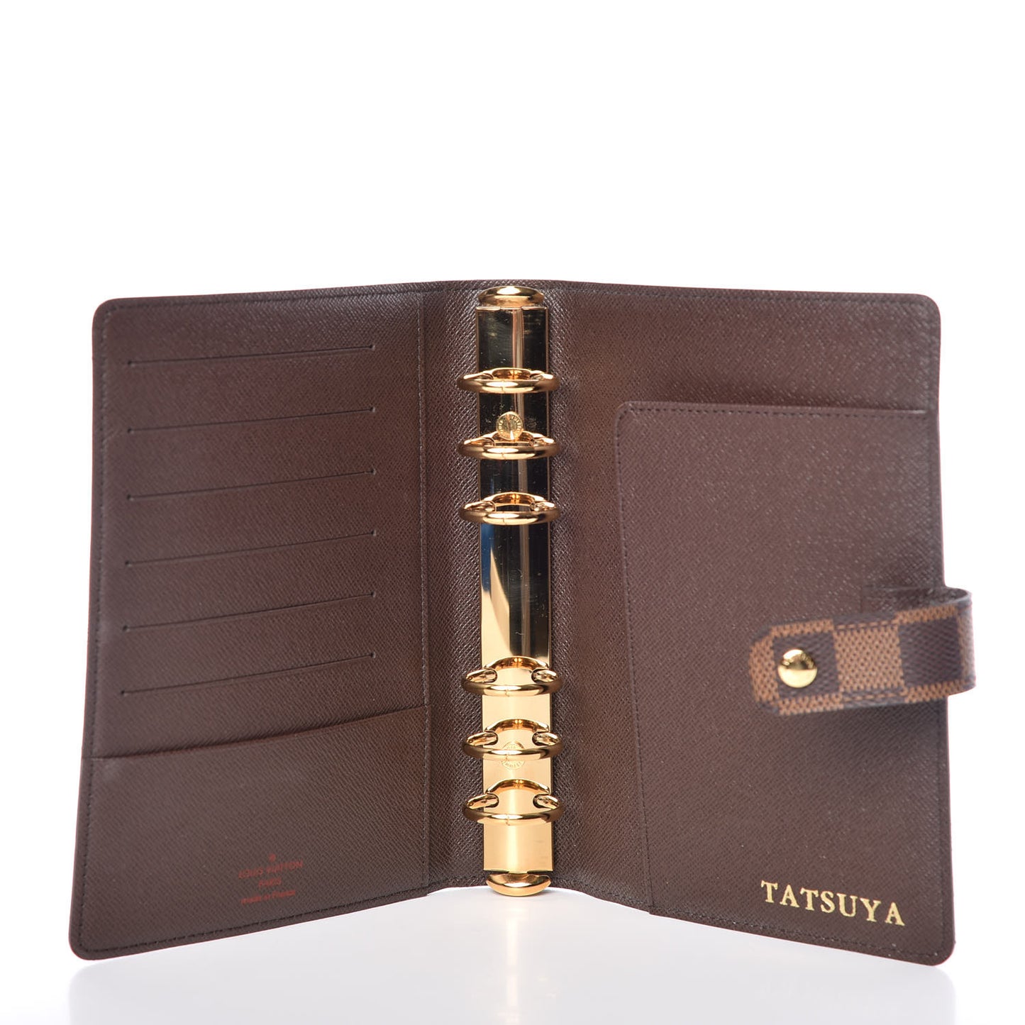 Damier Ebene Medium Ring Agenda Cover