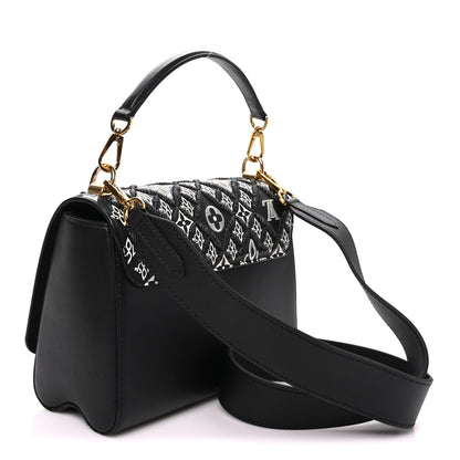 Louis Vuitton Calfskin Since 1854 Embroidered Twist MM Black 4 of 10