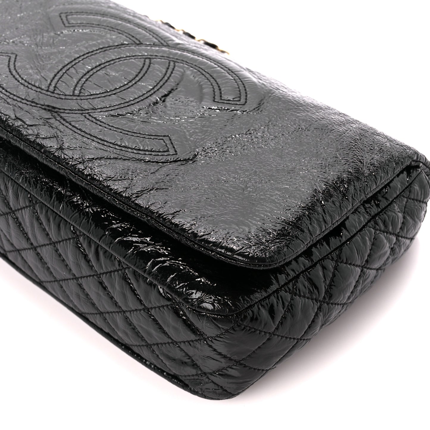 Vinyl Medium Rock and Chain Flap Black Black