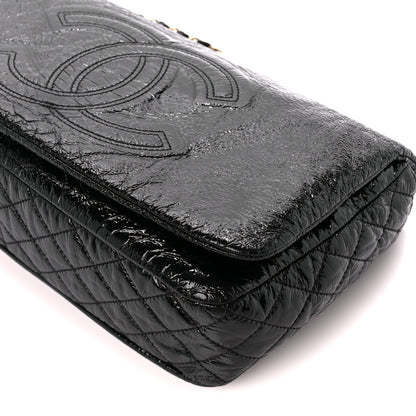 Chanel Vinyl Medium Rock and Chain Flap Black Black 11 of 11