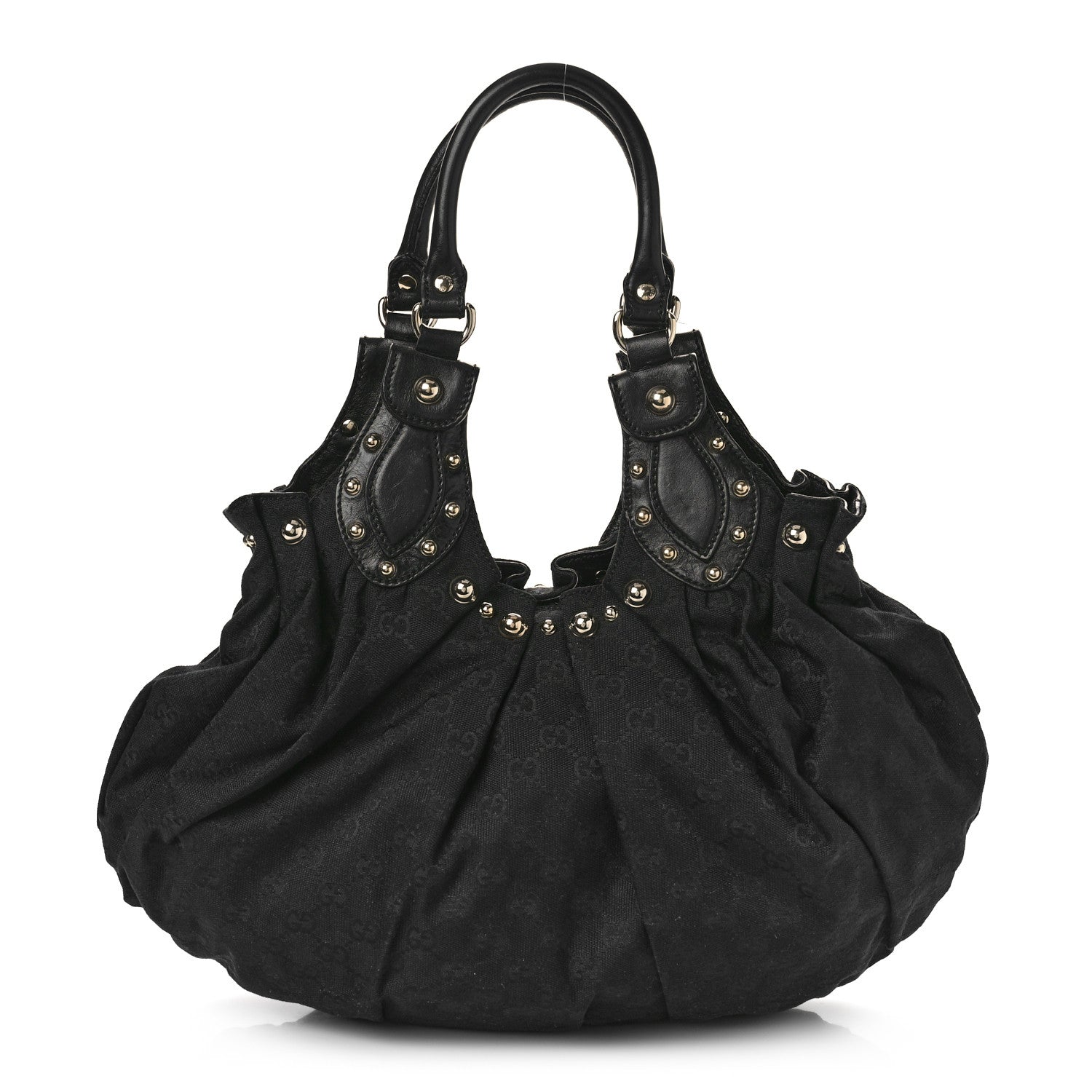 Gucci Monogram Studded Pelham Medium Tote Black 1 of 10