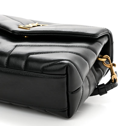 Saint Laurent Calfskin Y Quilted Monogram Toy Loulou Crossbody Bag Black 11 of 13