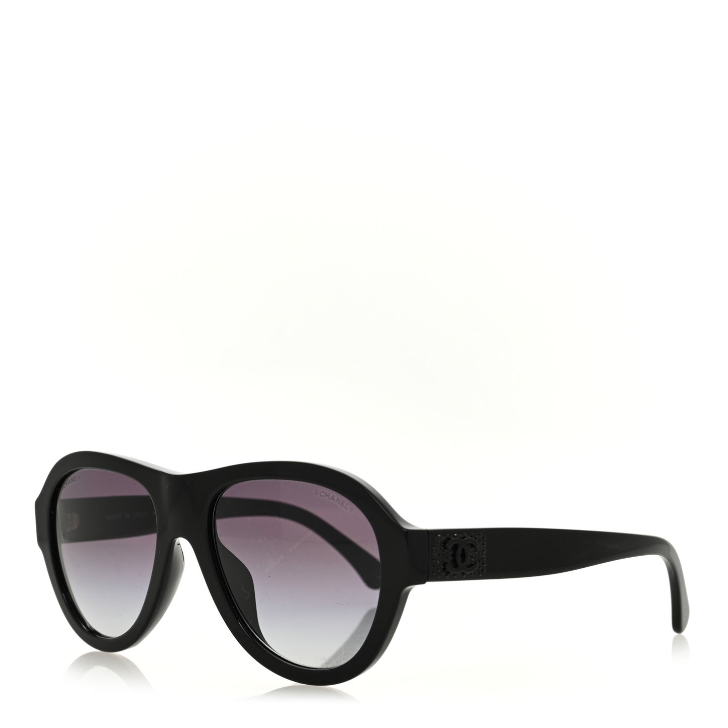 Acetate Strass Pilot Sunglasses 5467-B-A Black