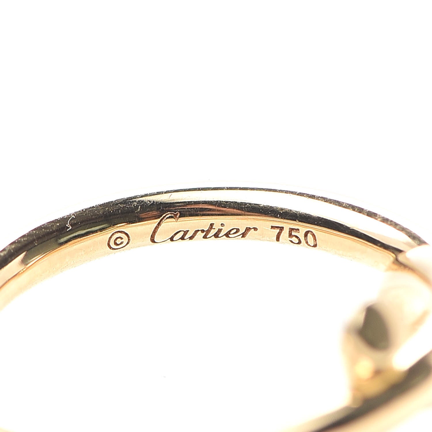 Cartier 18K Yellow Gold Entrelaces Band Ring 48 4.5 5 of 6