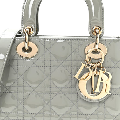 Christian Dior Patent Cannage Small Lady Dior Grey 7 of 9