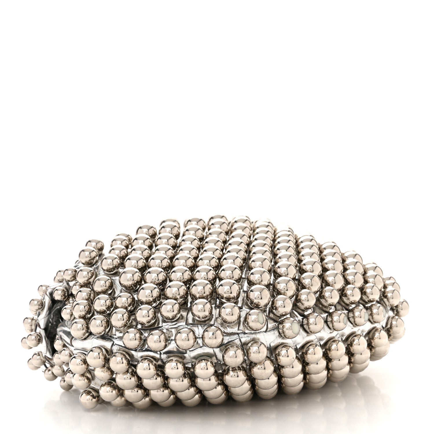 Bottega Veneta Metallic Nappa Studded Intrecciato Mini Jodie Silver 4 of 12