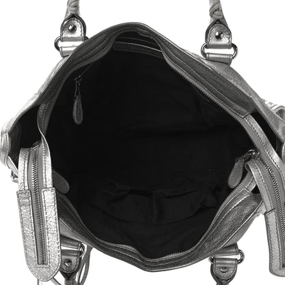 Balenciaga Metallic Agneau Giant 12 Silver Hardware City Gris Aluminum 5 of 10