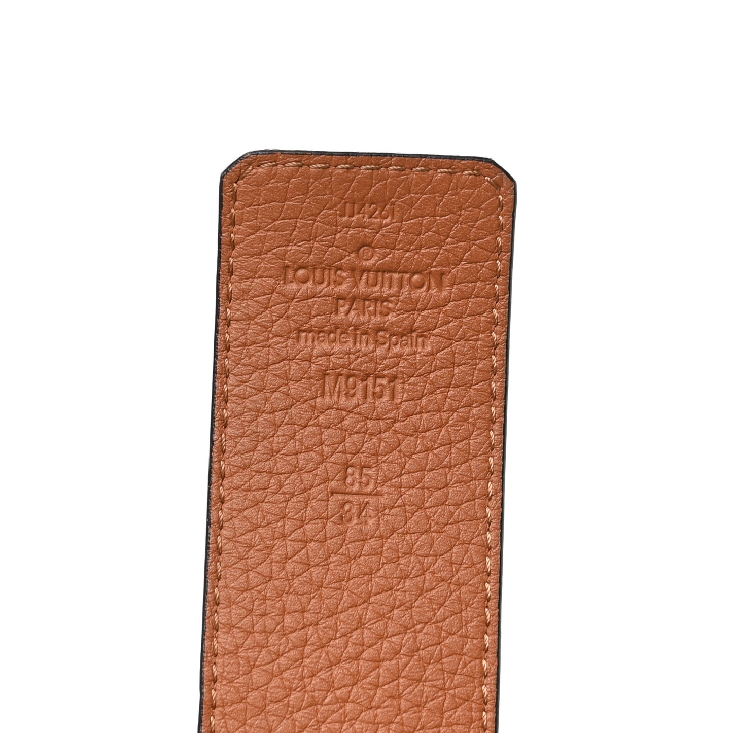 Taurillon Calfskin 30mm LV Initiales Reversible Belt 85 34 Black
