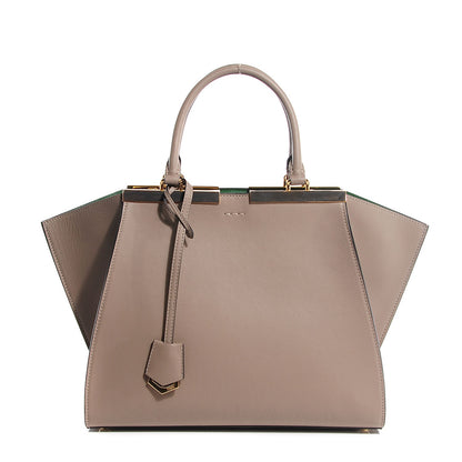 Fendi Vitello Dolce Shiny Nappa Petite 3Jours Tote Tortora Emerald 1 of 11