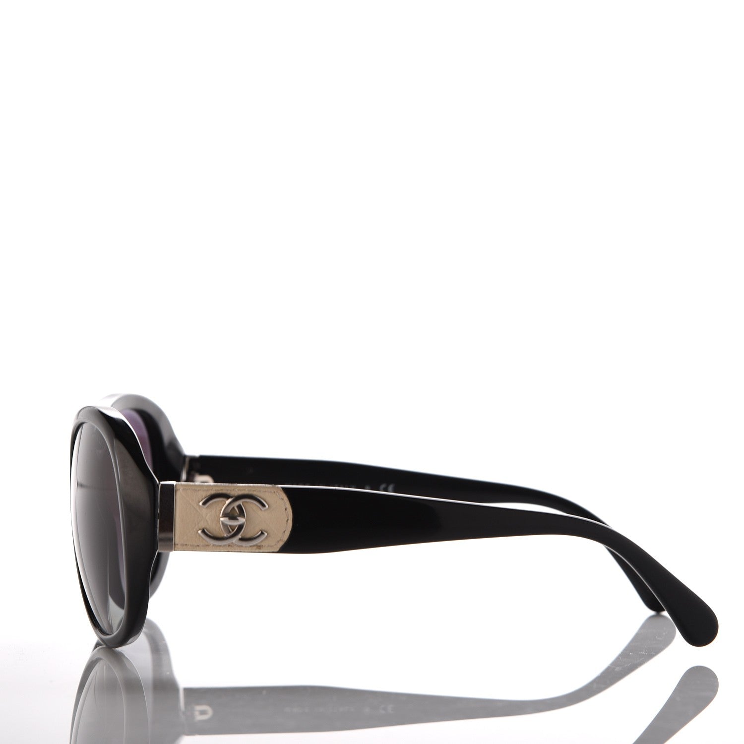 Chanel Acetate CC Turnlock Sunglasses 5235-Q Black Beige 3 of 7