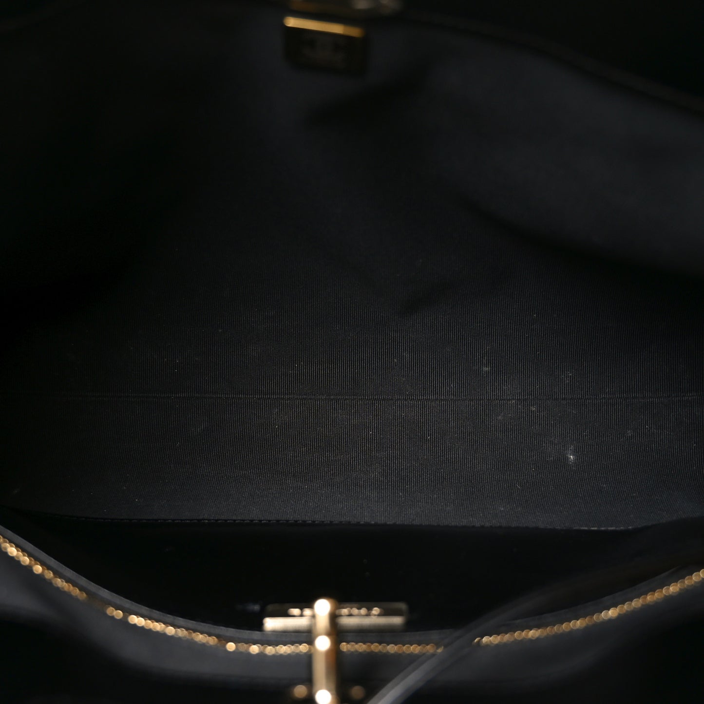 Shiny Lambskin Quilted 31 Shopping Bag Black