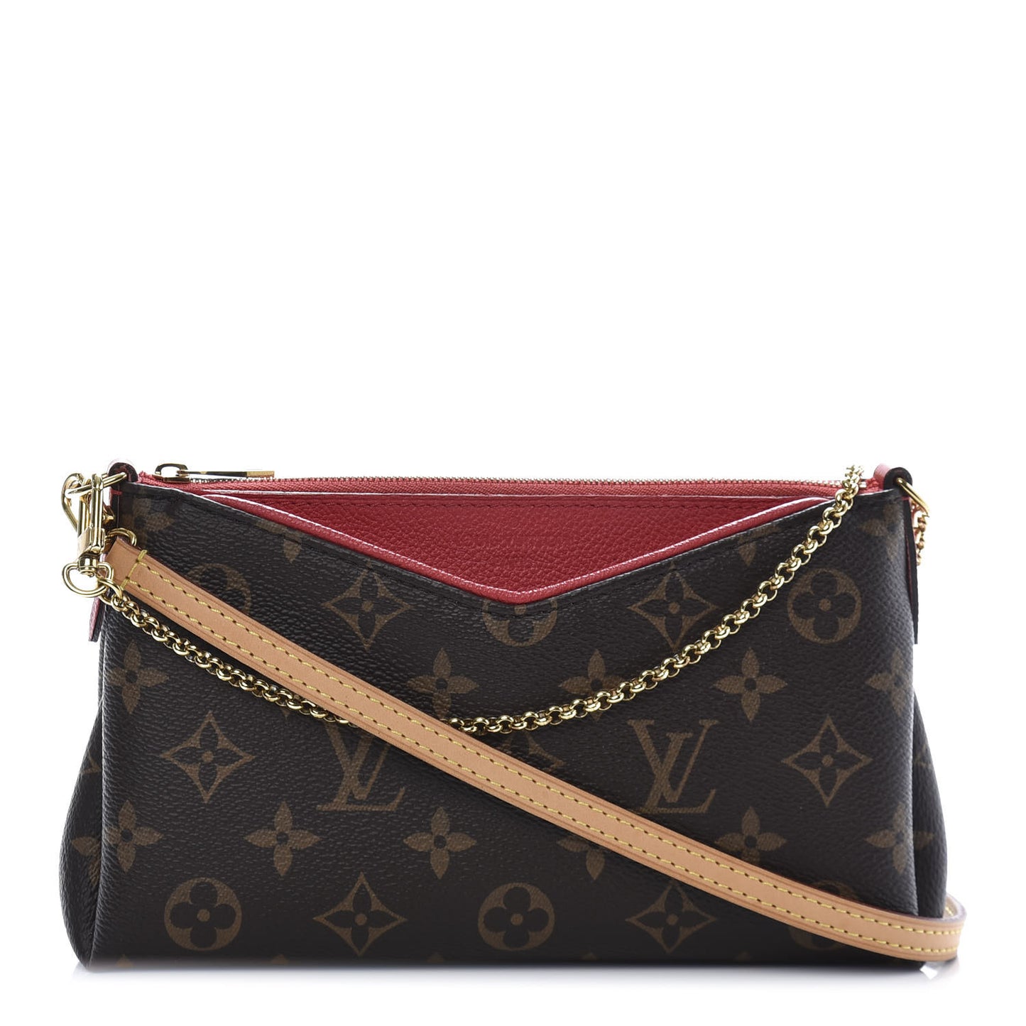 Monogram Pallas Clutch Cherry